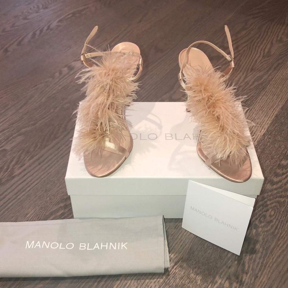 Manolo Blahnik Fur Sandal